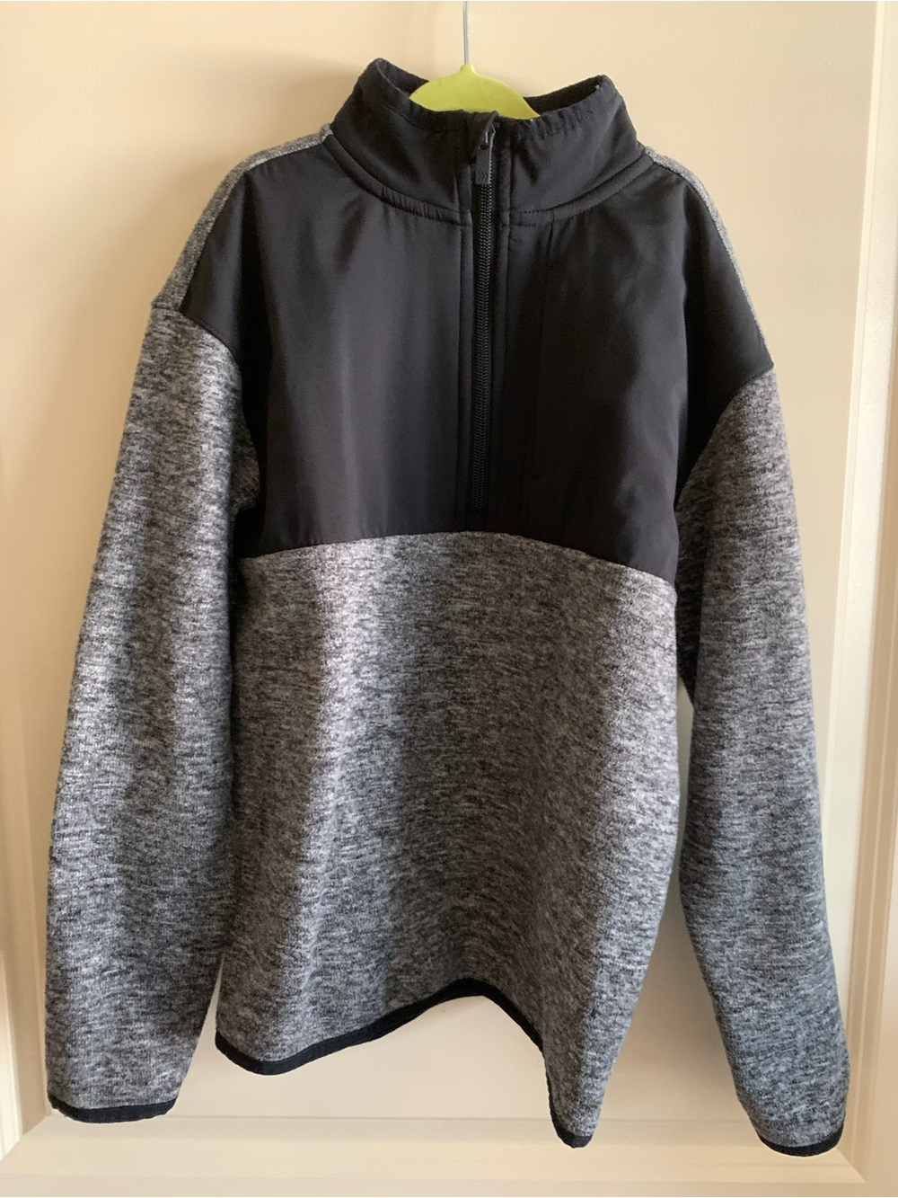 all in motion Men's Half-Zip Pullover Sweater - Black and Gray